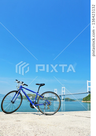 Ehime Prefecture Blue Sky Shimanami Kaido and Bicycle 136423132