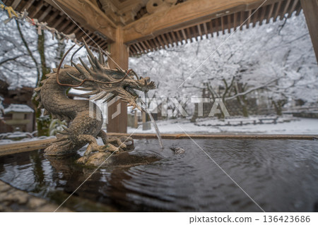 Snowy winter at Shuzenji Hot Springs 136423686