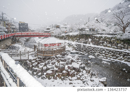 修善寺的雪景冬日 修善寺的雪景冬日 136423737