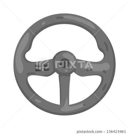 Illustration of steering wheel Illustration of steering wheel 136423961