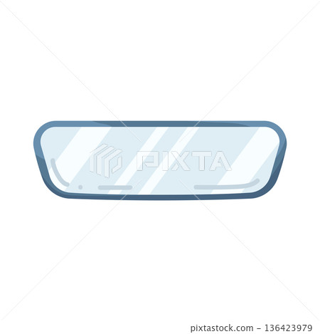 Illustration of car rear view mirror Illustration of car rear view mirror 136423979