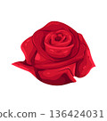 Illustration of red rose 136424031