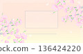 Spring banner background with cherry blossom illustrations (pastel color, horizontal) Spring banner background with cherry blossom illustrations (pastel color, horizontal) 136424220