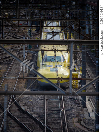 Doctor Yellow at the train depot Doctor Yellow at the train depot 136424484