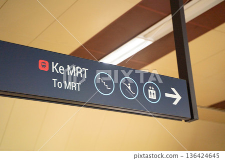 雅加達地鐵站指示牌 136424645