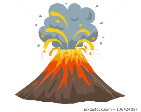 火山爆發災難 136424857