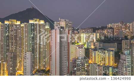 Night lights illuminate Ngau Tau Kok residential skyline Feb 8 2026 Night lights illuminate Ngau Tau Kok residential skyline Feb 8 2026 136424998