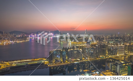 Modern Kowloon Bay Office Skyline At Dusk Feb 8 2026 Modern Kowloon Bay Office Skyline At Dusk Feb 8 2026 136425014