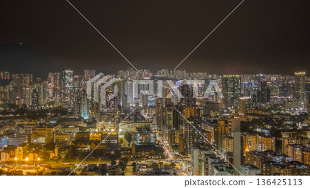 Bright night lights illuminate dense Kowloon City skyline Feb 6 2026 Bright night lights illuminate dense Kowloon City skyline Feb 6 2026 136425113