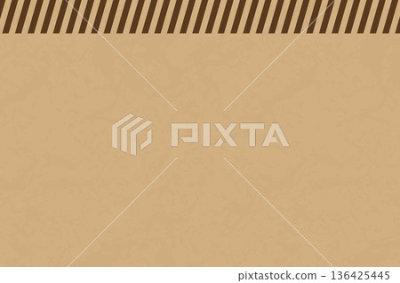 Kraft paper texture background material, brown stripe pattern on top, vintage style texture 136425445