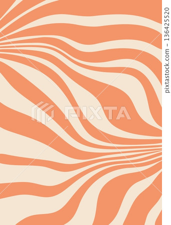 Retro psychedelic orange wave groovy pattern or wallpaper. Trippy retro background, psychedelic hippie pattern. Wavy line pattern backdrop Retro psychedelic orange wave groovy pattern or wallpaper. Trippy retro background, psychedelic hippie pattern. Wavy line pattern backdrop 136425520