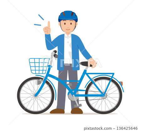 戴自行車頭盔的男士 01 136425646