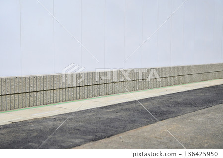 Block wall construction Block wall construction 136425950
