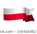 ribbon, flag of the Poland 136426462