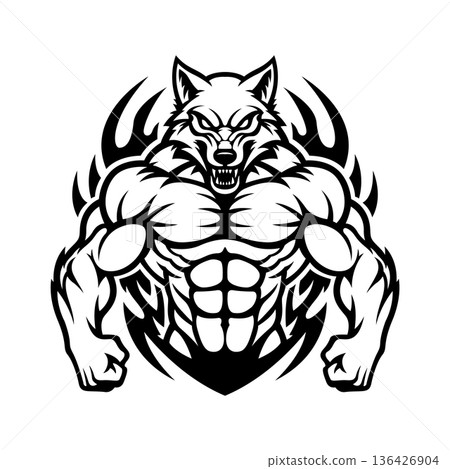 wolf mascot logo illustration vector design template modern style eps 10 wolf mascot logo illustration vector design template modern style eps 10 136426904
