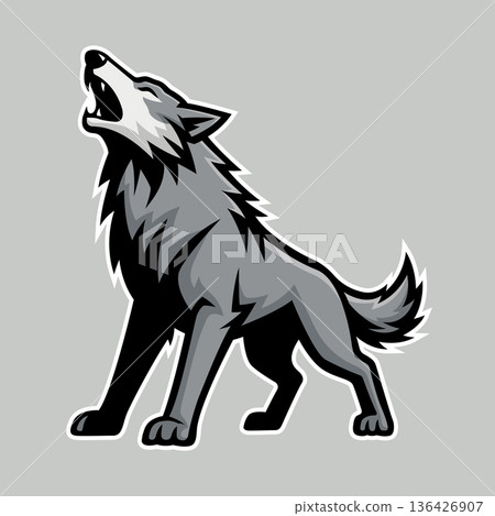 wolf mascot logo illustration vector design template modern style eps 10 wolf mascot logo illustration vector design template modern style eps 10 136426907