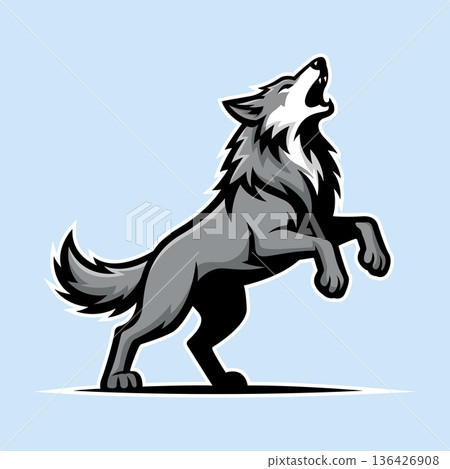 wolf mascot logo illustration vector design template modern style eps 10 wolf mascot logo illustration vector design template modern style eps 10 136426908