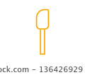 Illustration of a spatula icon 136426929