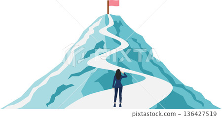 Illustration of a roadmap to achieving your goals Illustration of a roadmap to achieving your goals 136427519