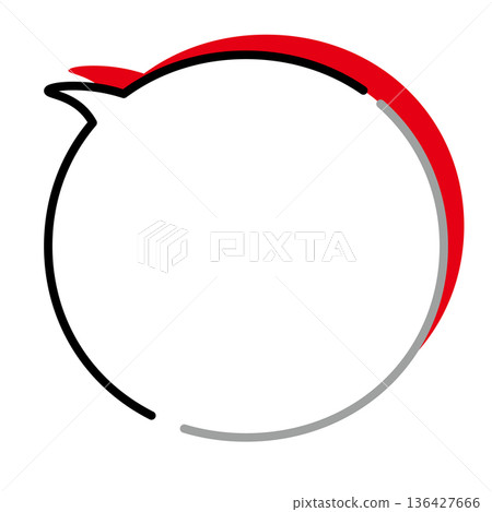 Simple speech bubble illustration circle Simple speech bubble illustration circle 136427666