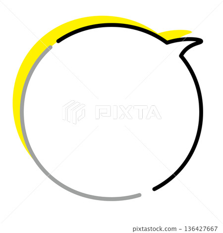 Simple speech bubble illustration circle Simple speech bubble illustration circle 136427667