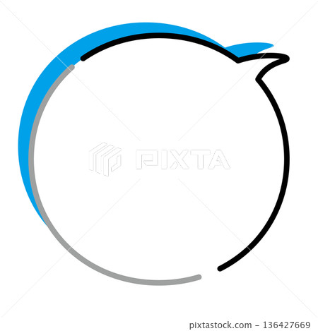 Simple speech bubble illustration circle Simple speech bubble illustration circle 136427669