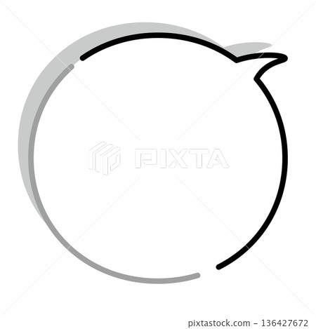 Simple speech bubble illustration circle Simple speech bubble illustration circle 136427672