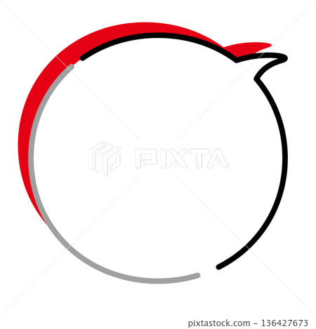 Simple speech bubble illustration circle Simple speech bubble illustration circle 136427673