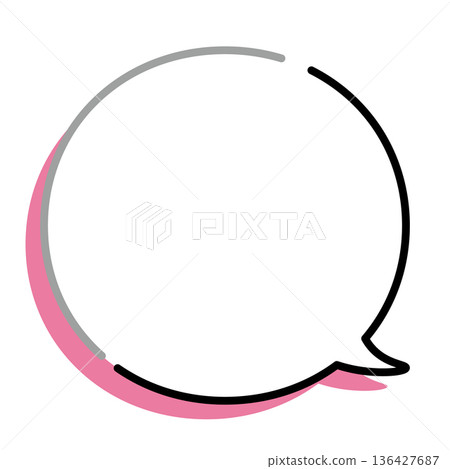 Simple speech bubble illustration circle 136427687
