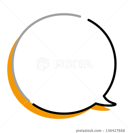 Simple speech bubble illustration circle Simple speech bubble illustration circle 136427688