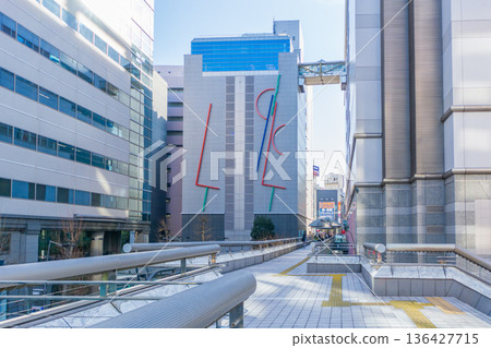 Tokyo cityscape: Tachikawa Station North Exit Building District 136427715