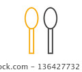 Set of spoon icon illustrations 136427732