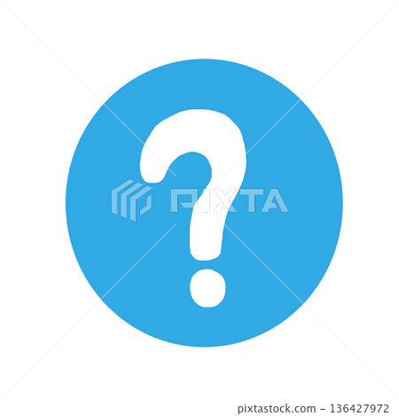 問號圖示淺藍色 136427972