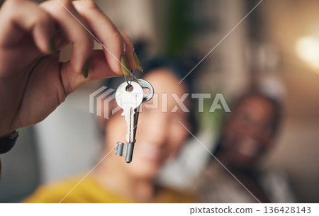 Keys, hand and new home or people moving in together for real estate investment. Rent, mortgage and loan as homeowner celebrate at apartment, property or house with a partner for freedom or security Keys, hand and new home or people moving in together for real estate investment. Rent, mortgage and loan as homeowner celebrate at apartment, property or house with a partner for freedom or security 136428143
