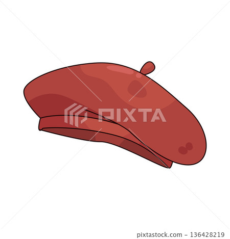 Illustration of beret 136428219