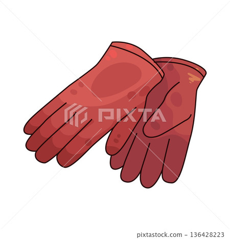 Illustration of Gloves 136428223