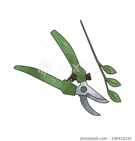 Illustration of Pruning shears 136428282