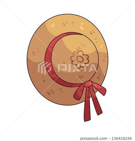 Illustration of gardening hat 136428284