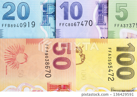 Closeup of Fijan Dollar a business background Closeup of Fijan Dollar a business background 136429591