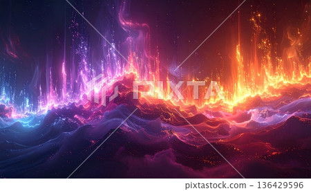 An abstract galaxy background features a glowing purple nebula and bright stars drifting through a dark cosmic space design filled with colorful stardust and fantasy light An abstract galaxy background features a glowing purple nebula and bright stars drifting through a dark cosmic space design filled with colorful stardust and fantasy light 136429596