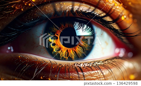 A macro abstract closeup of a green tiger eye and animal fur features a striking look reflecting the intense nature of a wild cat head A macro abstract closeup of a green tiger eye and animal fur features a striking look reflecting the intense nature of a wild cat head 136429598
