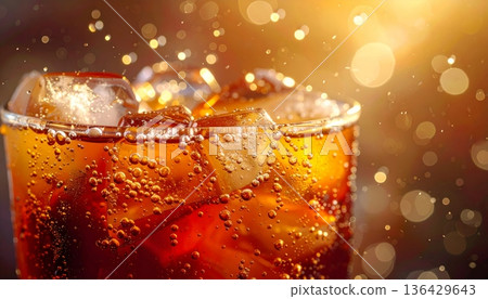 A cold glass of champagne with ice, a refreshing glass of beer, and a chilled beverage with bubbles served as an isolated alcohol liquid object for a party bar A cold glass of champagne with ice, a refreshing glass of beer, and a chilled beverage with bubbles served as an isolated alcohol liquid object for a party bar 136429643