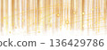 Luxury Christmas-style gold brush strokes, horizontal transparent background 136429786