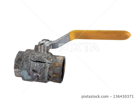 broken metallic tap 136430371