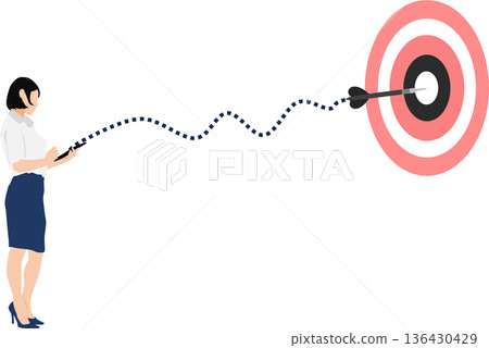 Illustration of capturing a target 136430429