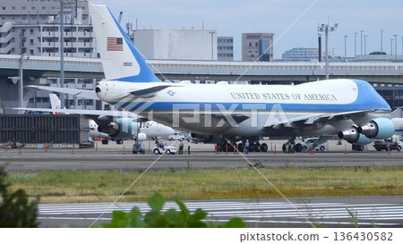 Parking for the presidential plane Parking for the presidential plane 136430582
