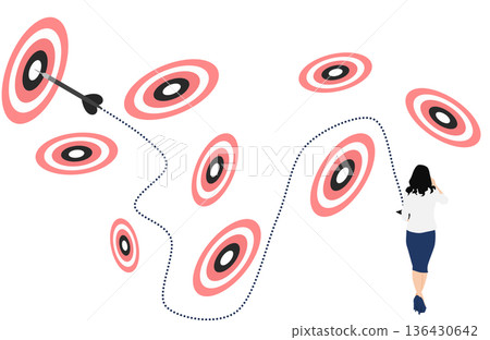 Illustration of capturing a target 136430642
