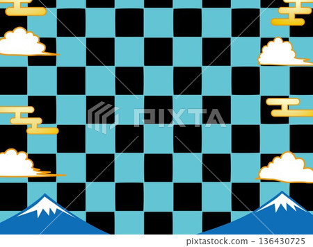 New Year's card, Mt. Fuji, Fuji, New Year, illustration, New Year's, Japan, New Year, Japanese style, 136430725