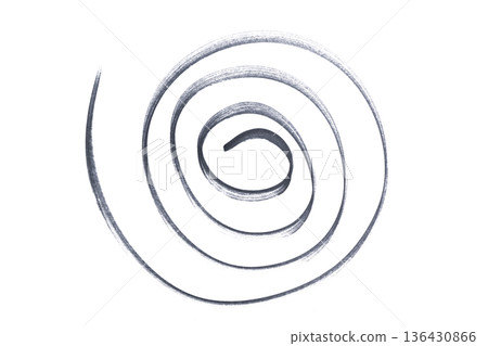 a spiral drawn with a black marker a spiral drawn with a black marker 136430866