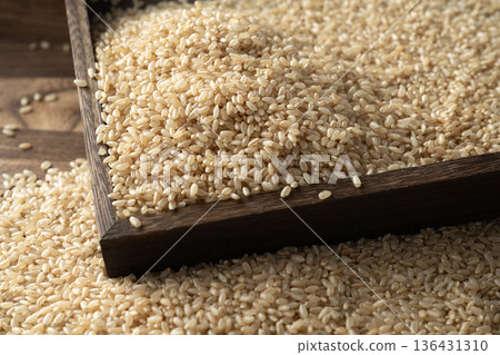 Japanese bran rice 136431310